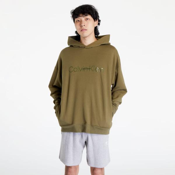 Mikina Calvin Klein Emb Icon Lounge L/S Hoodie Green