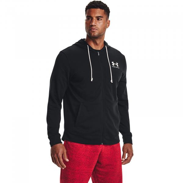 Mikina Under Armour Rival Terry Lc Fz Black/ Onyx White L