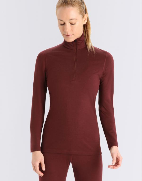 Tričko Icebreaker W 200 Oasis LS Half Zip Espresso