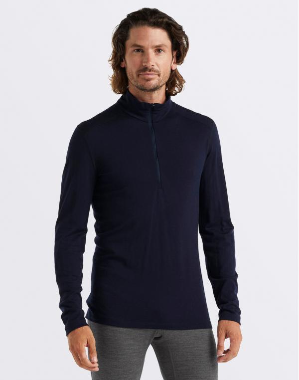 Tričko Icebreaker M 200 Oasis LS Half Zip Midnight Navy