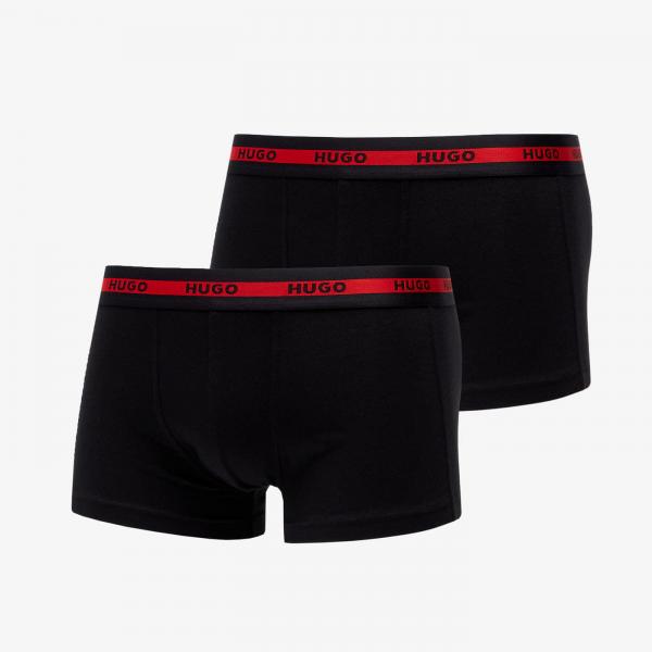 Hugo Boss 2-Pack Logo-Waistband Trunks Black