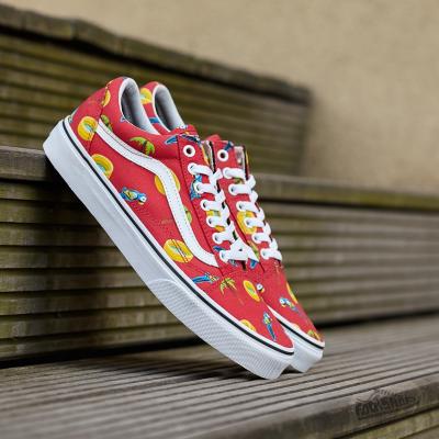 Vans Old Skool (Pool Vibes) Racing Red/True White