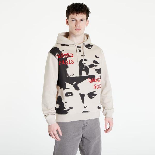 Mikina Wasted Paris Hoodie Side Pocket Damaged Goods Beige M