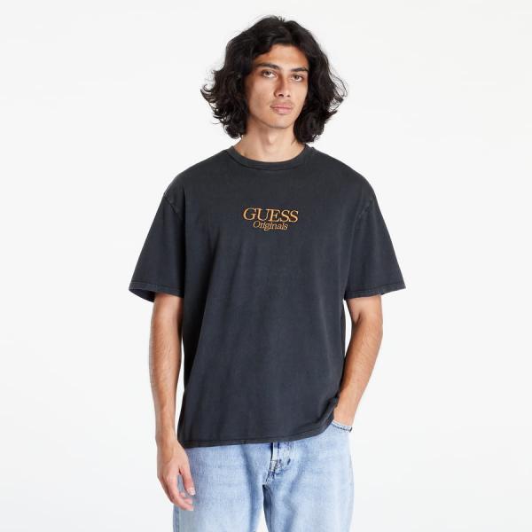 Tričko s krátkým rukávem GUESS Brent Loscript Tee Grey
