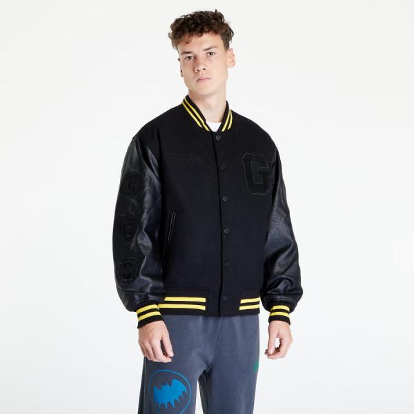 Bomber bunda GUESS Batman Patched Letterman Black / Yellow