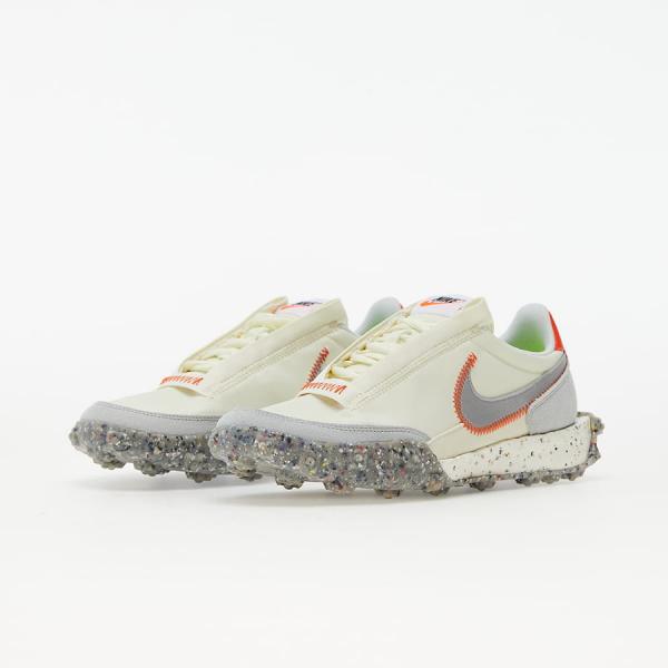 Nike Waffle Racer Crater Coconut Milk/ Metallic Silver-Team Orange