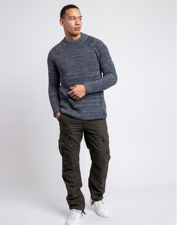 Knowledge Cotton Twisted Yarn Rib Knit 1361 China Blue S