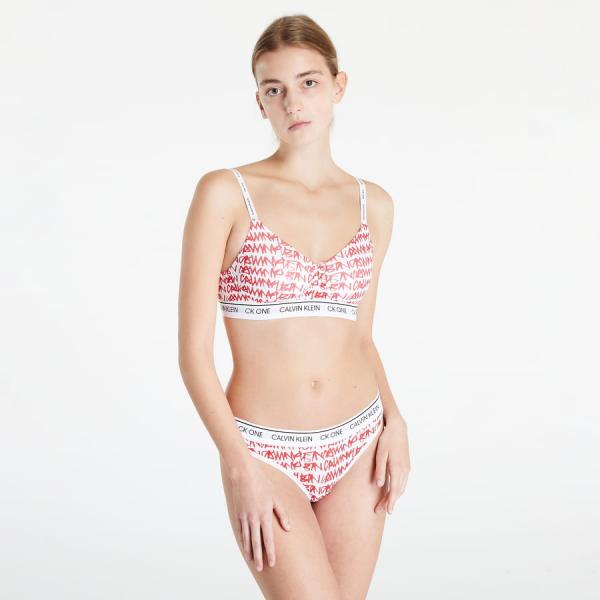 Podprsenka Calvin Klein Ck1 Cotton Ll Bralette Red/White