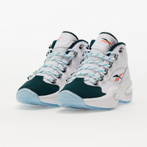 Reebok Question Mid Soft White/ Foreign Green/ Organic Flame