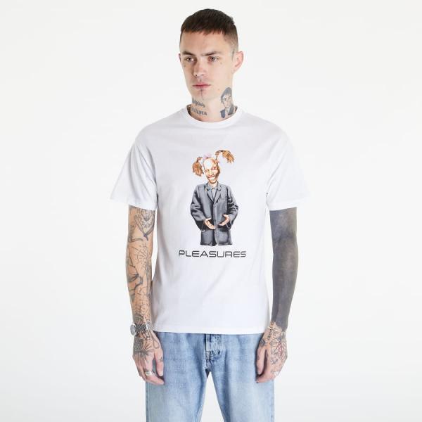Tričko s krátkým rukávem PLEASURES Mask T-Shirt Bílé