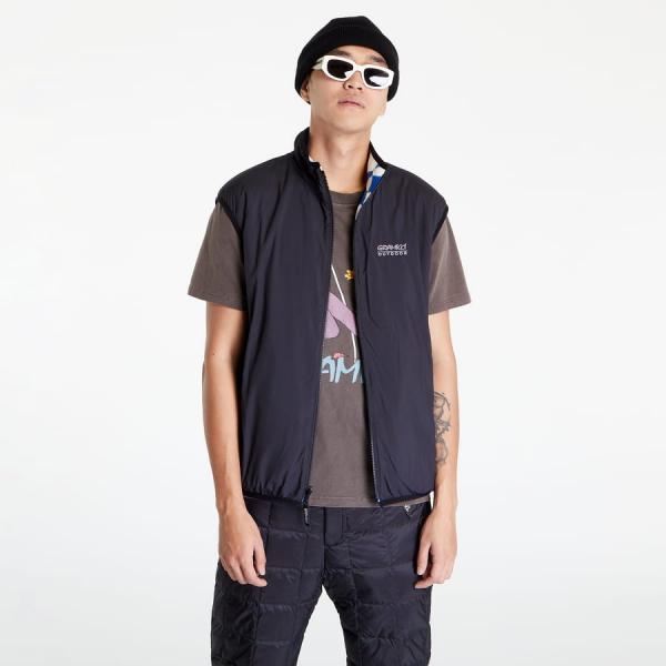 Gramicci Reversible Vest Blue Check/ Black