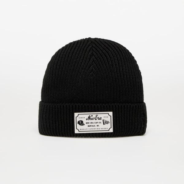 New Era Patch Short Cuff Beanie Black