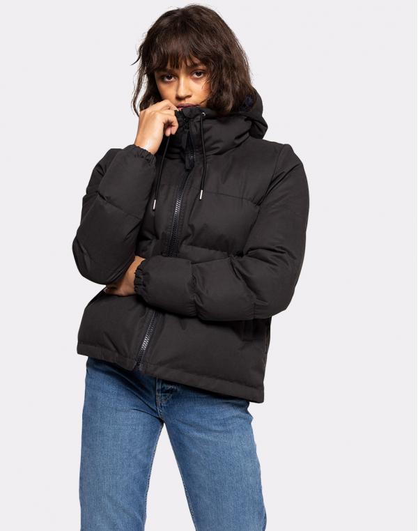 Selfhood Hooded Puffer Jacket Black M