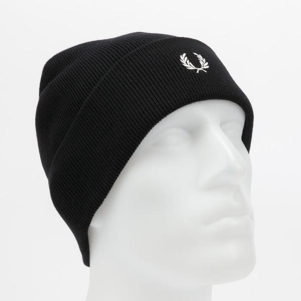 FRED PERRY Merino Wool Beanie Black