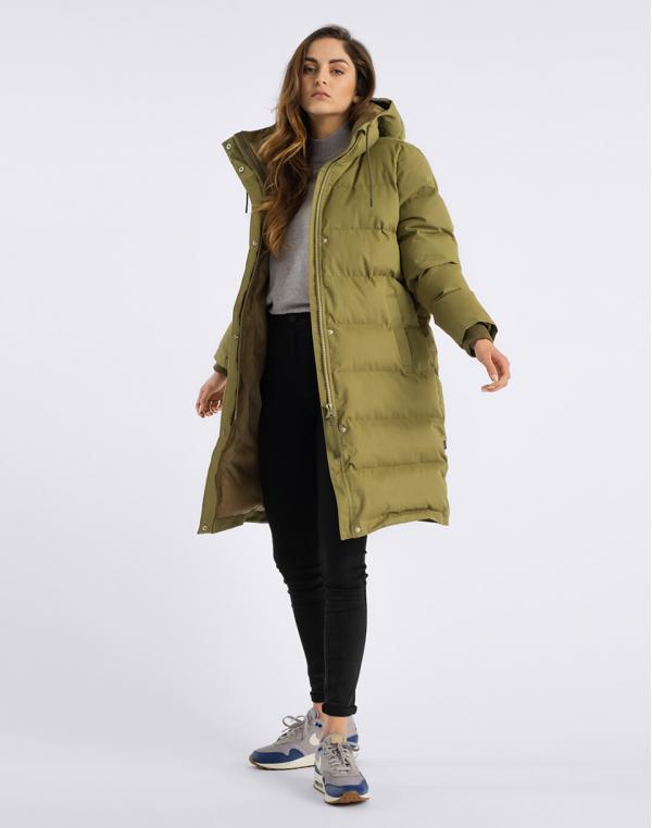 Selfhood Hooded Puffer Coat green M