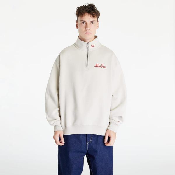 New Era Script Qtr Zip Creamy