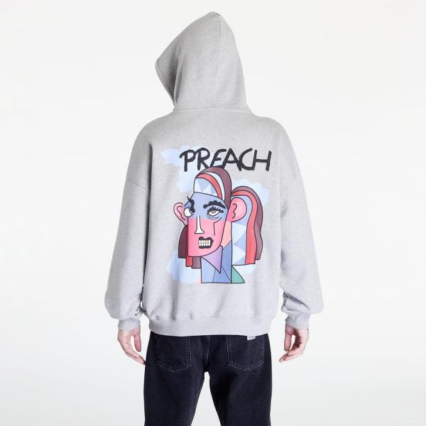 PREACH Oversized Cubism Face H GOTS Grey Melange