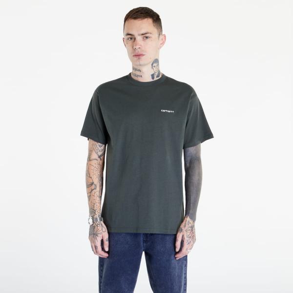 Tričko s krátkým rukávem Carhartt WIP S/S Script Embroidery T-Shirt Green