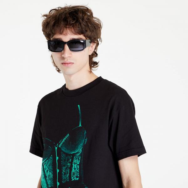 PLEASURES Corset T-Shirt Black