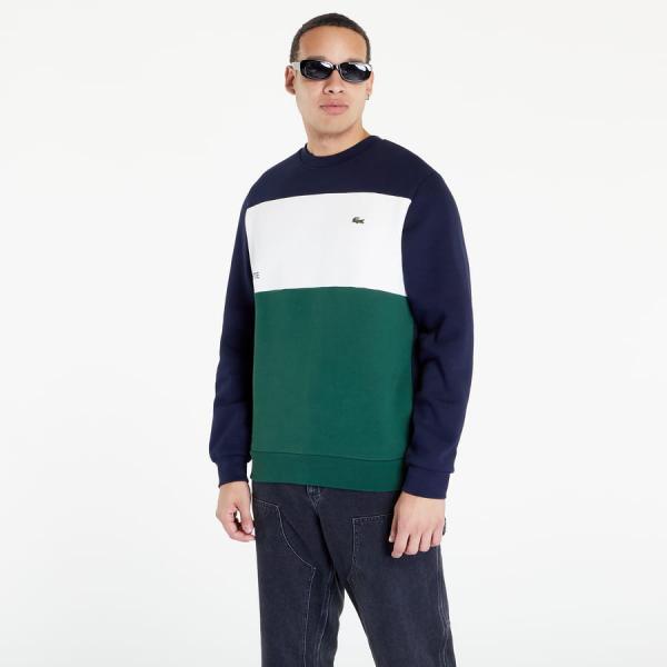 Mikina LACOSTE Sweatshirts Navy Blue/ Flour-Green