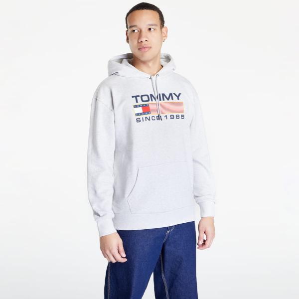 Mikina Tommy Jeans Reg Athletic Log Hoodie Grey M