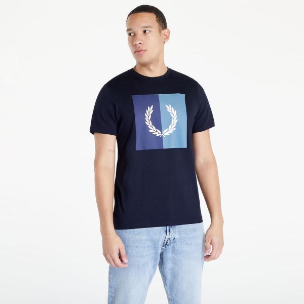 Tričko s krátkým rukávem FRED PERRY Laurel Wreath Graphic T-Shirt Navy