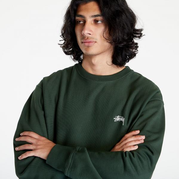 Stüssy Stock Logo Crew Forest