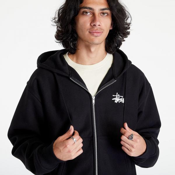 Stüssy Basic Stüssy Zip Hoodie Black