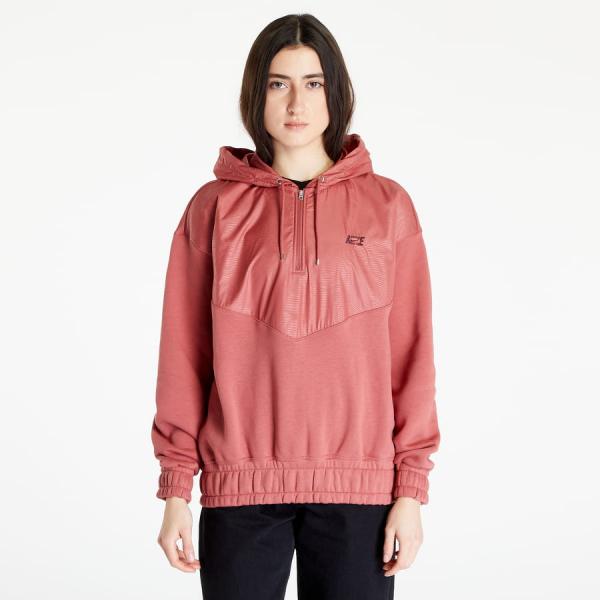 Mikina Nike Sportswear Icon Clash Women's 1/4-Zip Fleece Hoodie Canyon Rust/ Burgundy Crush M