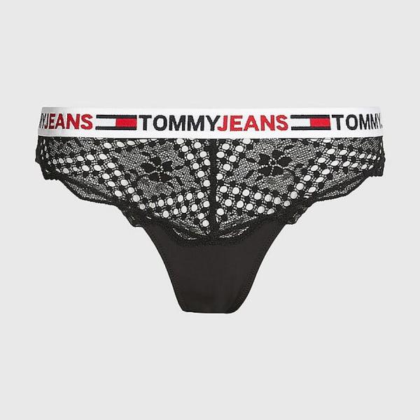Kalhotky TOMMY JEANS Lace Brazilian Briefs Black