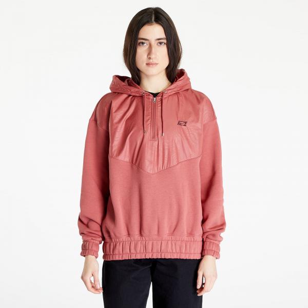 Mikina Nike Sportswear Icon Clash Women's 1/4-Zip Fleece Hoodie Canyon Rust/ Burgundy Crush M