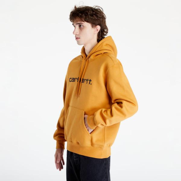 Mikina Carhartt WIP Hooded Carhartt Sweat Ochre/ Dark Navy