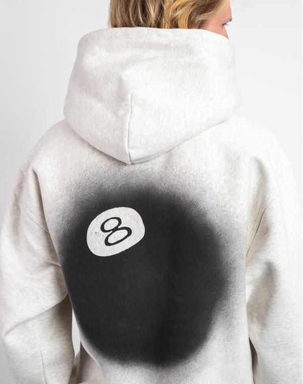 Stüssy 8 Ball Fade Hood ash heather M