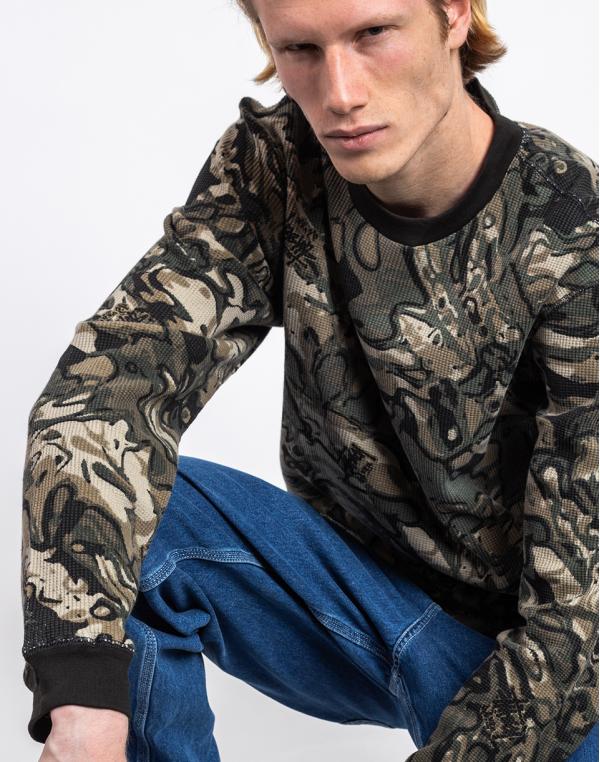 Stüssy Basic Stock LS Thermal veil camo S