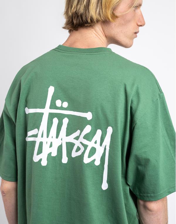 Tričko Stüssy Basic Stussy Tee green