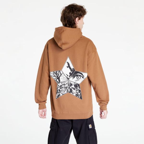 Mikina PLEASURES Flying Hoodie Caramel