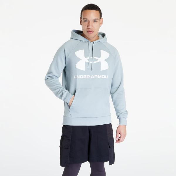 Under Armour Rival Fleece Big Logo Hoodie Grey