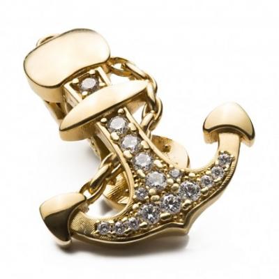 Shoeclipper Anchored Rhinestone Gold