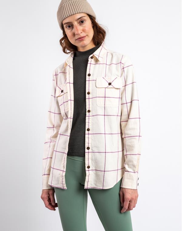 Patagonia W's L/S Organic Cotton MW Fjord Flannel Shirt Woodland: Natural XS