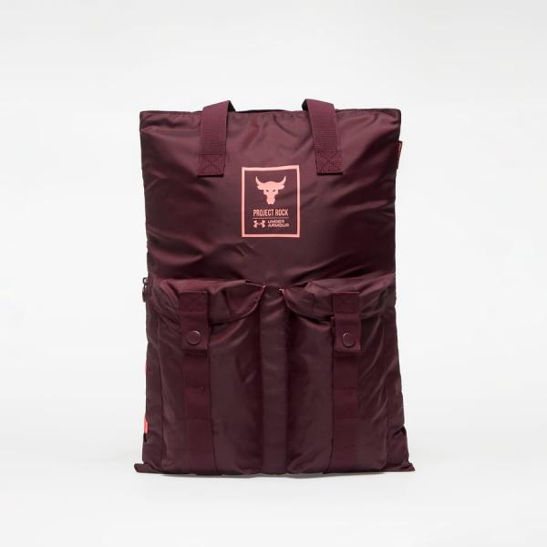 Batoh Under Armour Project Rock Gym Sack Dark Maroon/ Dark Maroon/ Blitz Red