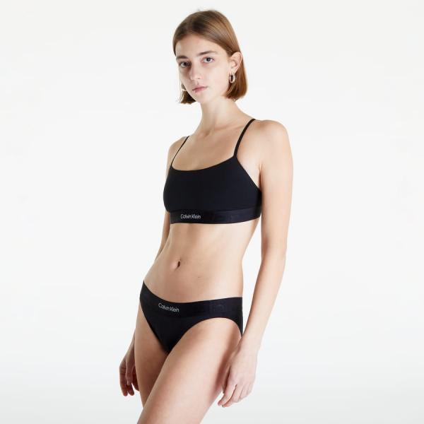 Calvin Klein Monolith Cotton Unlined Bralette Black