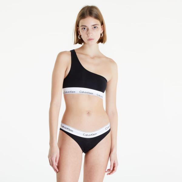 Podprsenka Calvin Klein Modern Cotton Unlined Bralette (One Shoulder) Black