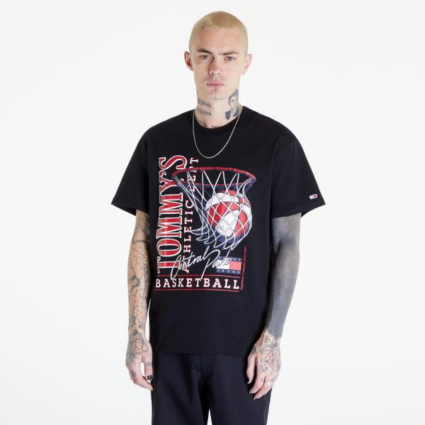 Tričko s krátkým rukávem TOMMY JEANS Relaxed Basketball T-Shirt Black