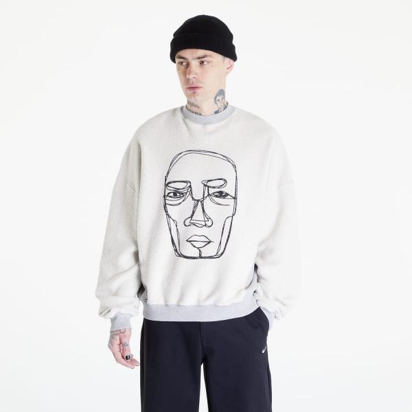 Mikina PREACH Inside Out Cubism Face Crewneck GOTS Grey Melange