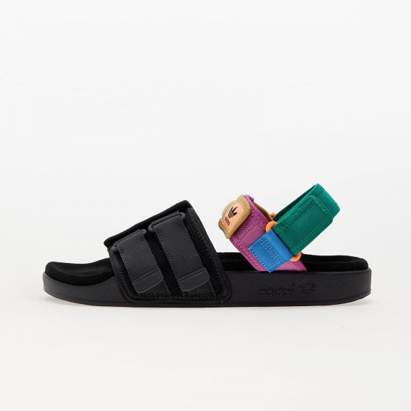 adidas Adilette Sandal 4.0 Core Black/ Carbon/ Bright Green