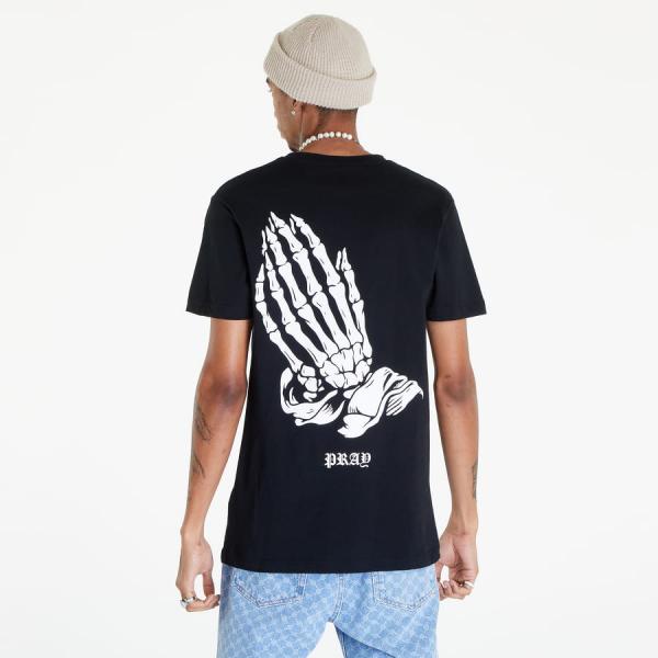 Urban Classics Pray Skeleton Hands Tee Black