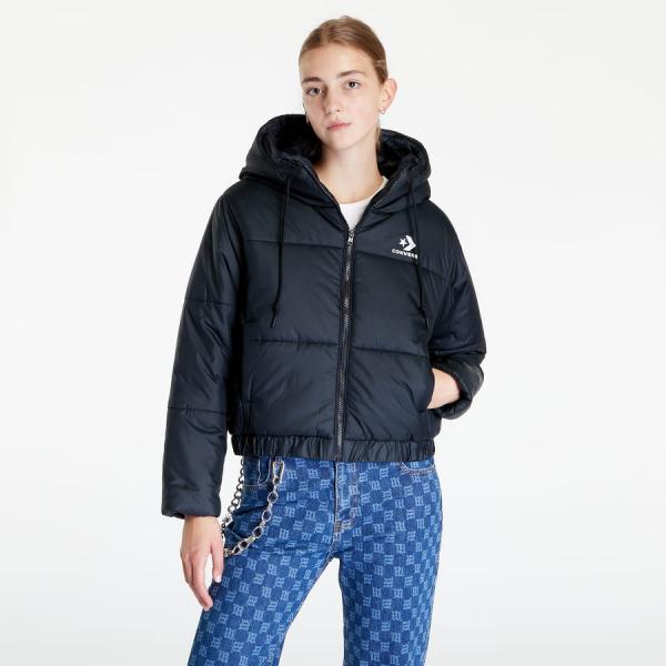 Dámská zimní bunda Converse Short Puffer Jacket Black