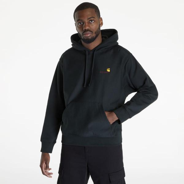 Mikina Carhartt WIP Hooded American Script Sweat Dark Cedar