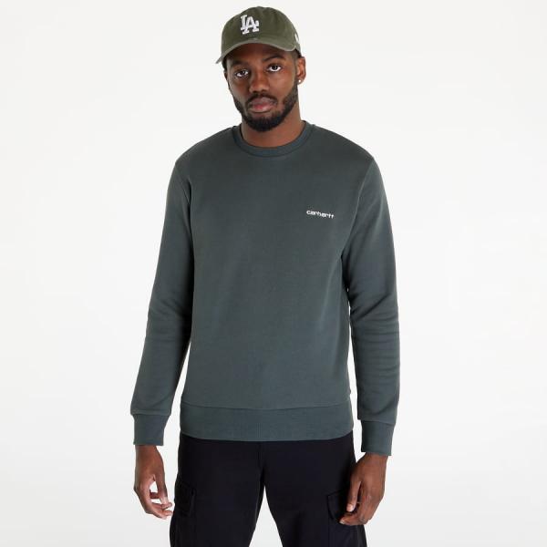 Carhartt WIP Script Embroidery Sweat Boxwood/ White