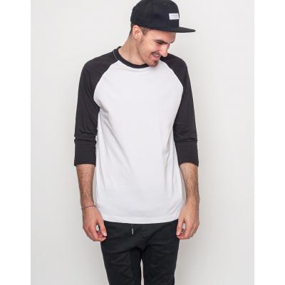Triko Urban Classics Contrast 3/4 Sleeve Raglan wht/blk